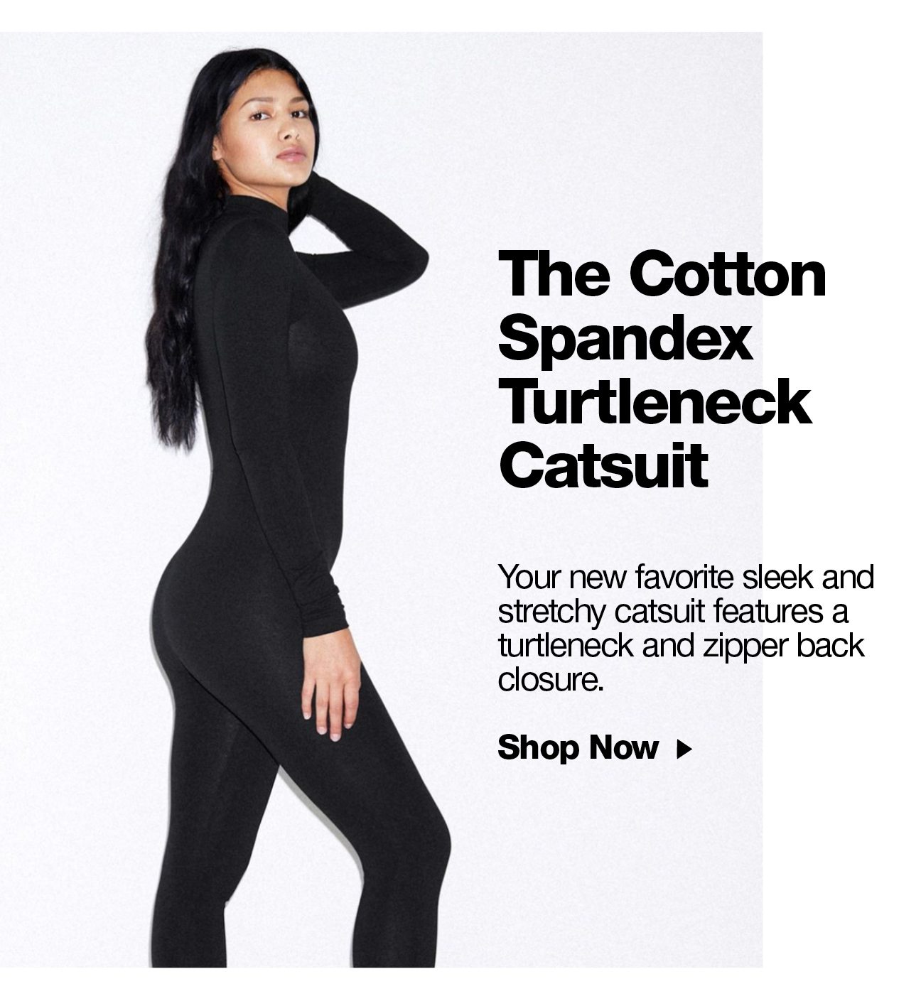 Cotton Spandex Turtleneck Catsuit