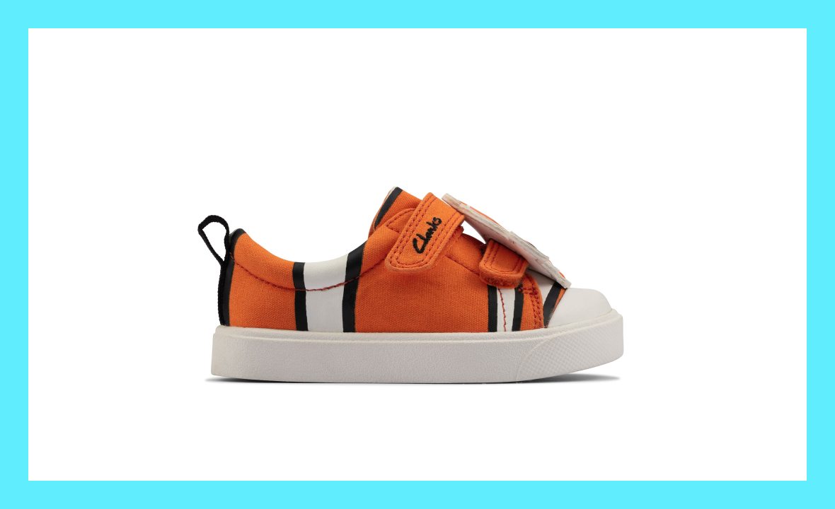 image of canvas shoe City Nemo toddler in oragen links to product page