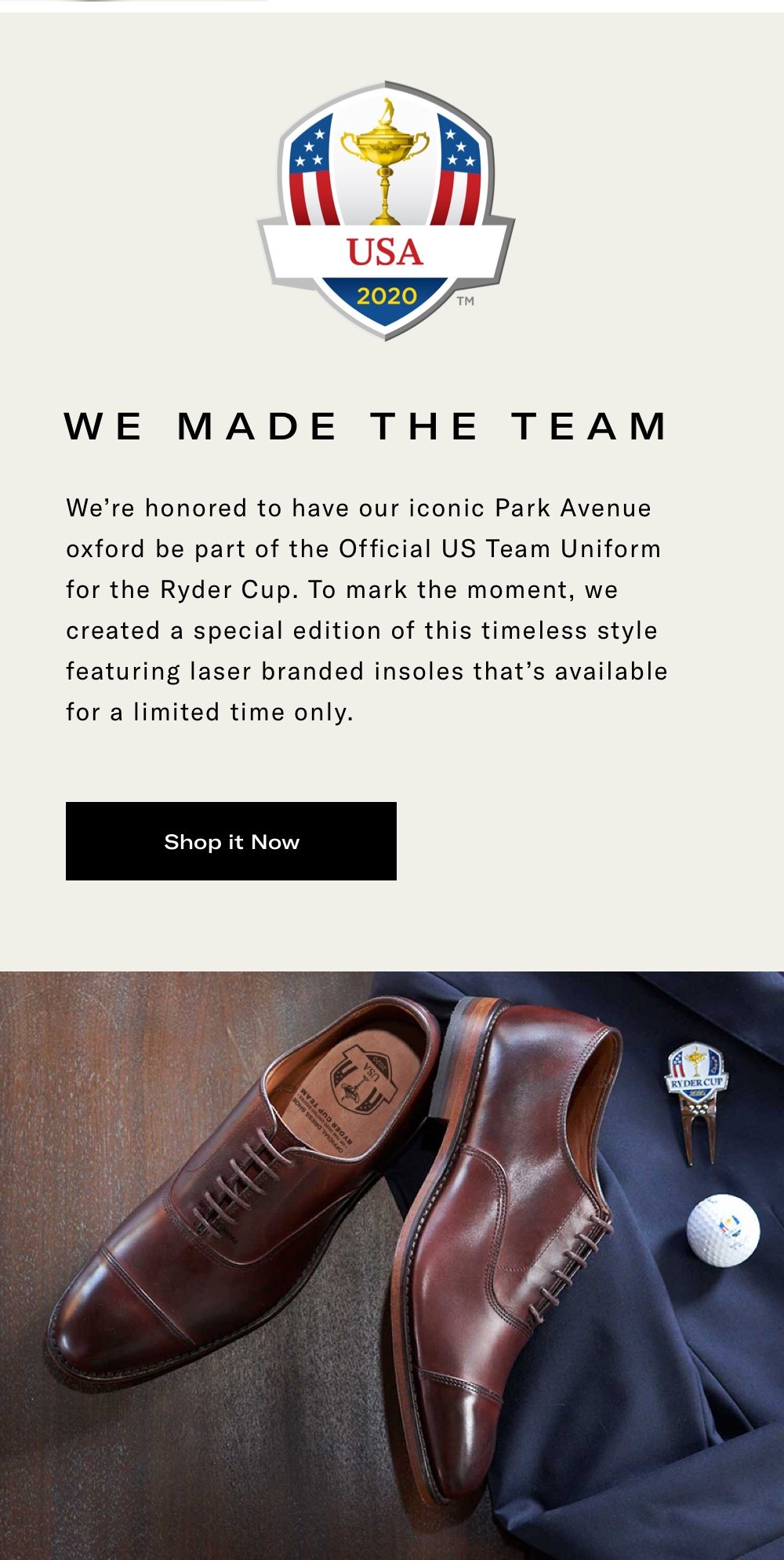 Shop the Official Dress Shoe of the Ryder Cup.