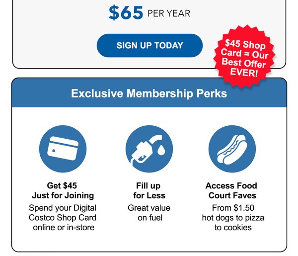 Costco 1-Year Gold Star Membership + $20 Digital Costco Shop Card