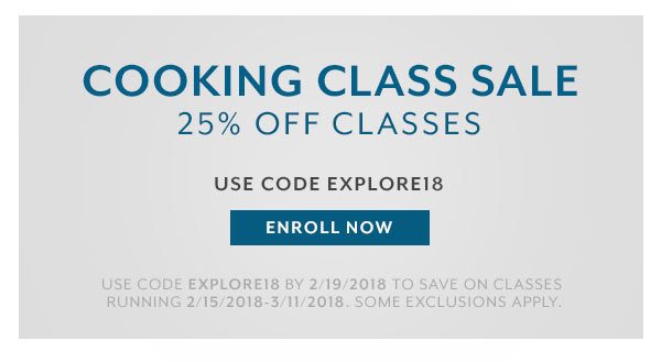 Cooking Class Sale
