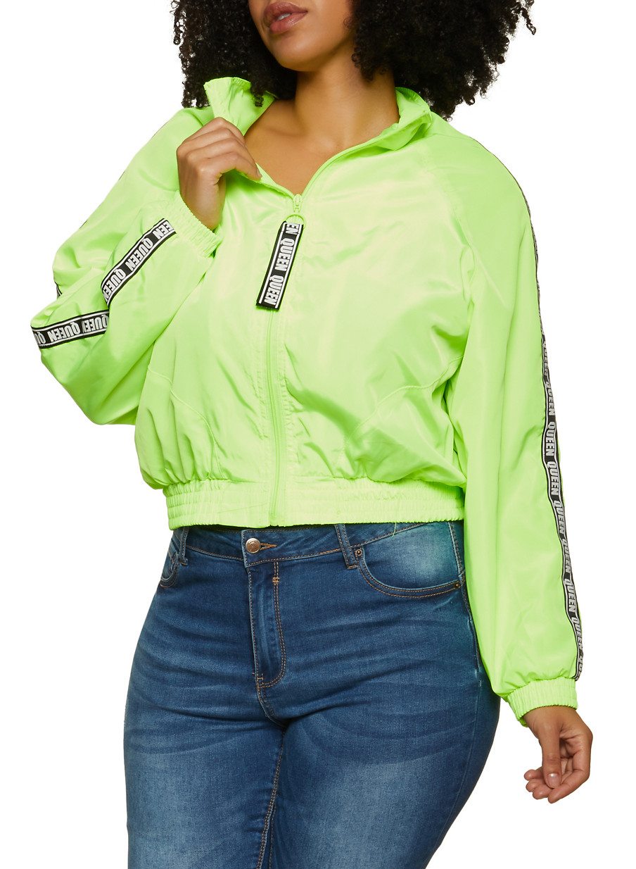 Plus Size Queen Windbreaker Jacket