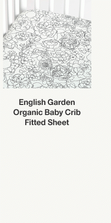English Garden Organic Baby Crib Fitted Sheet