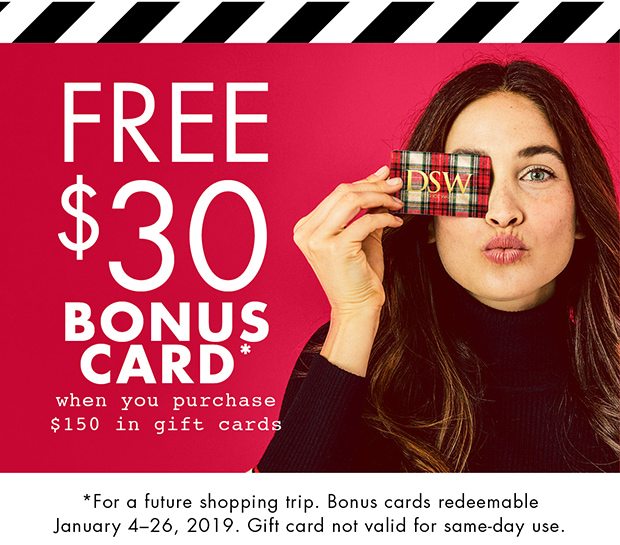 FREE $30 BONUS CARD*