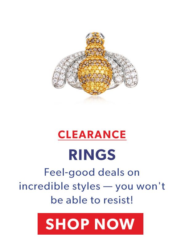 Clearance Rings. Shop Now