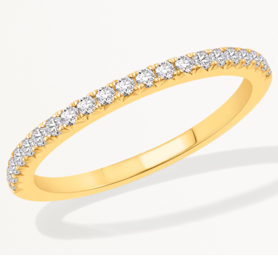 Lab-Grown Diamonds by KAY Anniversary Ring 1/4 ct tw 14K Yellow Gold