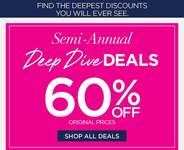 Deep Dive Deals Sale 60% OFF orignal prices