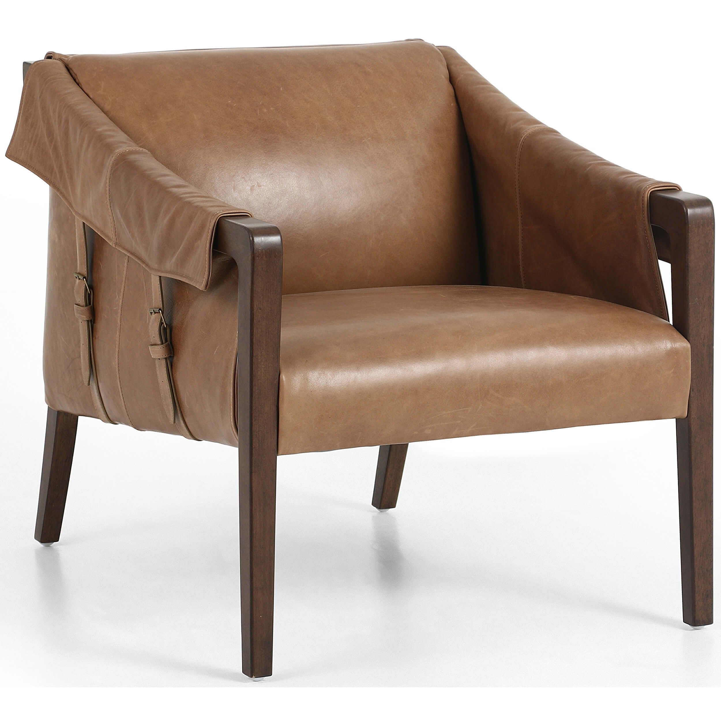 Image of Bauer Leather Chair, Warm Taupe Dakota