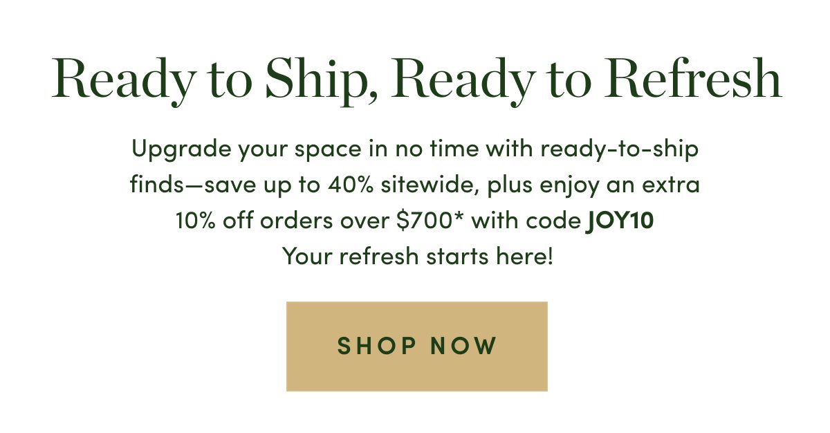 Save on Ready to Ship