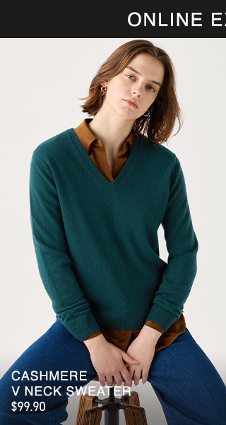 PDP1 - WOMEN CASHMERE V NECK SWEATER