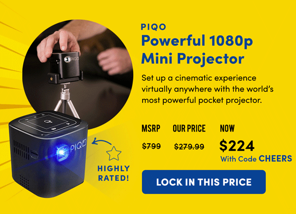 PIQO Powerful 1080p Mini Projector | Lock In This Price