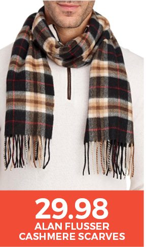 29.98 ALAN FLUSSER CASHMERE SCARVES