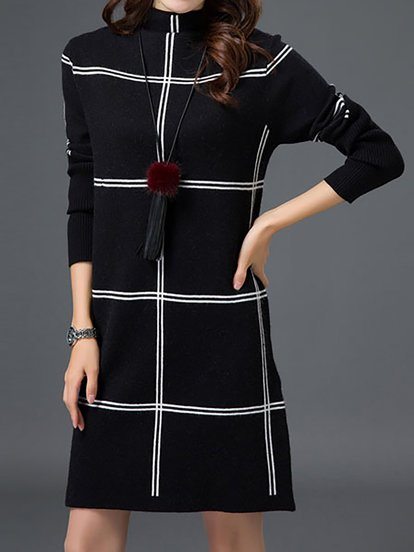 Checkered/plaid Sweater Dress...