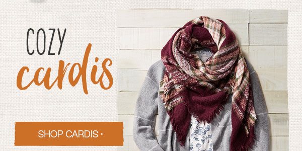 Cozy cardis. Shop cardis.