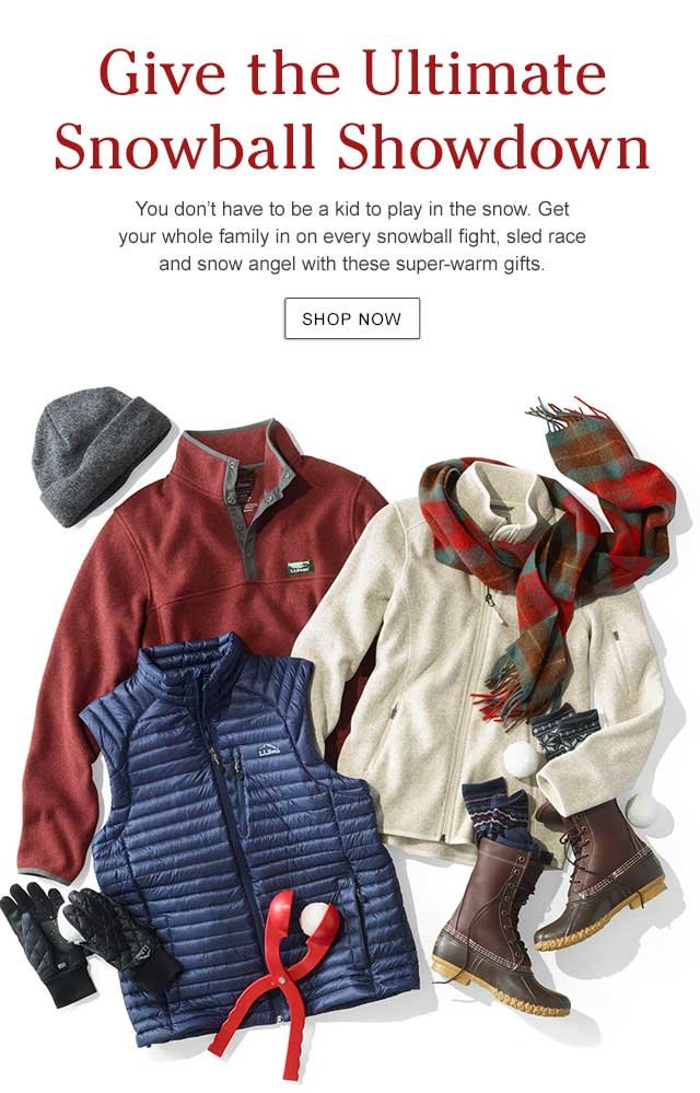 Give the ultimate snowball showdown. You don’t have to be a kid to play in the snow. Get your whole family in on every snowball fight, sled race and snow angel with these super-warm gifts.