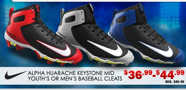 Nike Alpha Huarache Keystone Mid Youth's or Men's Baseball Cleats