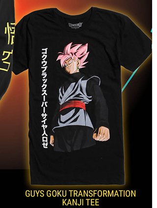 Guys Goku Transformation Kanji Tee