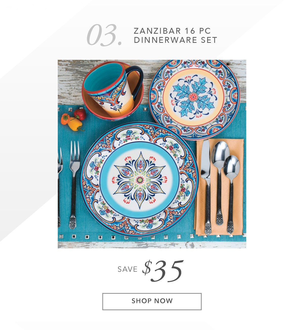 Zanzibar 16 Piece Stoneware Dinnerware Set | SHOP NOW