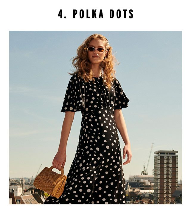 topshop austin polka dot dress