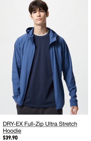 PDP5 - MEN DRY-EX FULL ZIP ULTRA STRETCH HOODIE