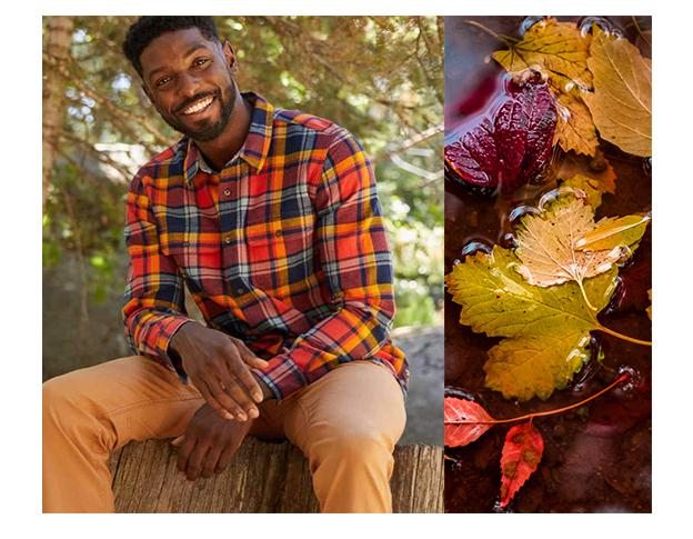 Men's Indigo Flannel Shirt in Winterberry