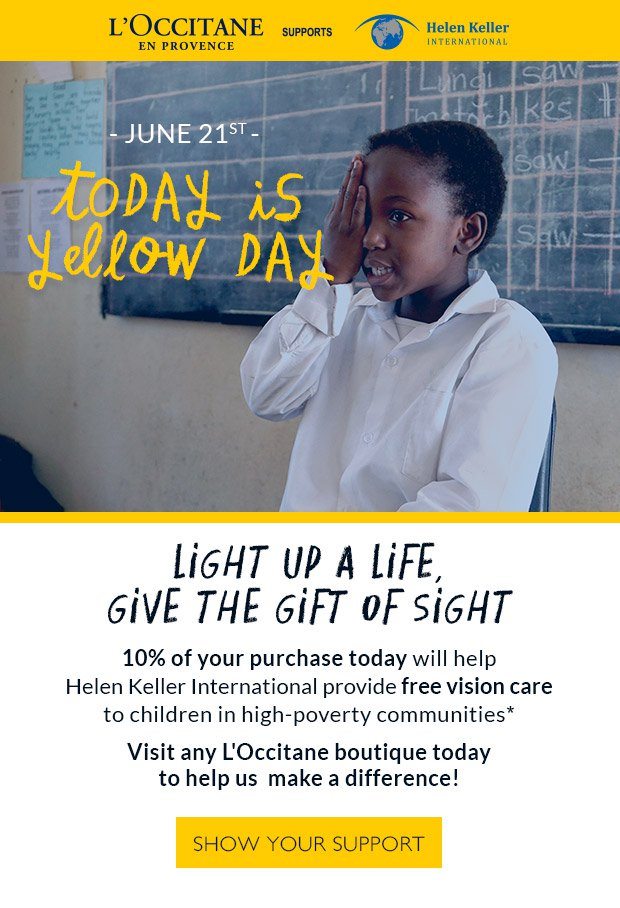 June 21st is YELLOW DAY, Join Us In-Store to Give the Gift of Sight