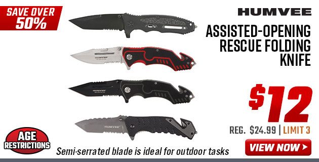 Humvee Assisted-Opening Rescue Folding Knife