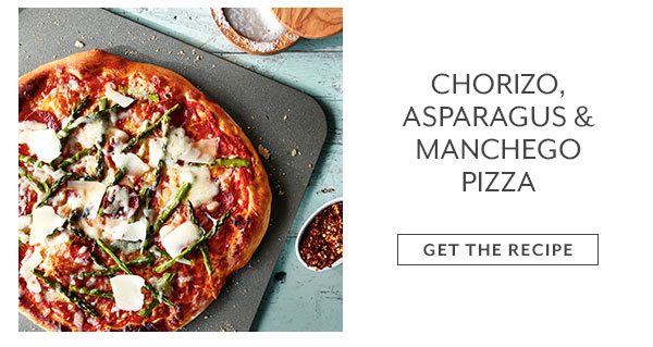 Recipe - Chorizo, Asparagus & Manchego Pizza