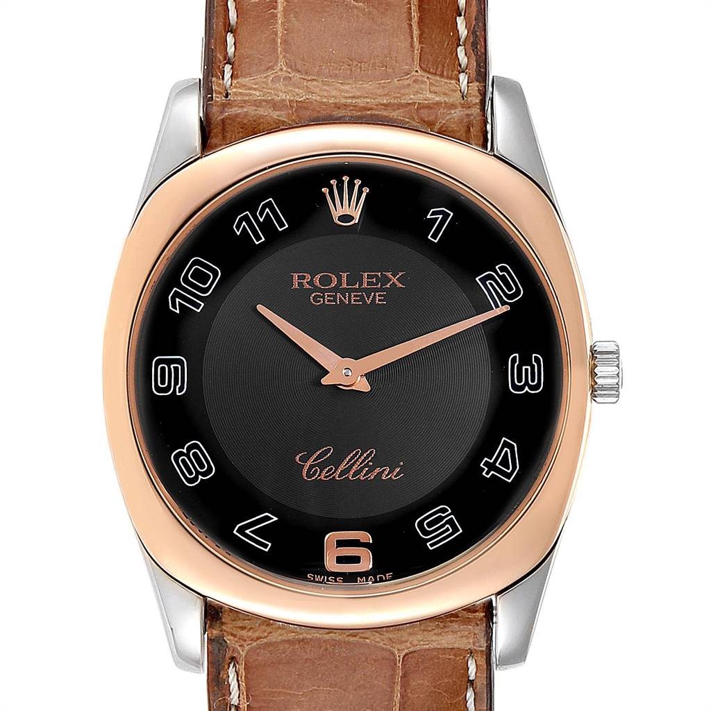 Image of Rolex Cellini Danaos White Rose Gold Mens Watch 4233 Box Papers