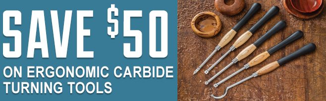 Save $50 on Ergonomic Carbide Turning Tools