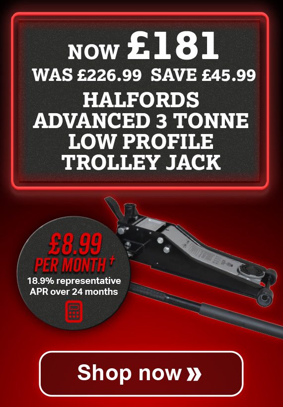 Halfords Advanced 3 Tonne Low Profile Trolley Jack