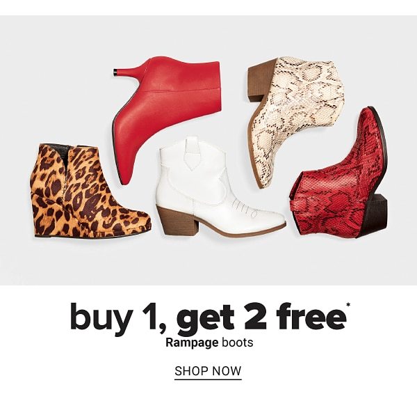 Buy 1 Get 2 Free* Rampage Boots - Shop Now