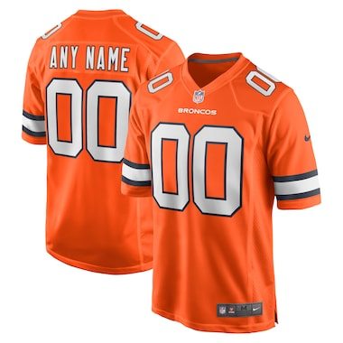 Men's Nike Orange Denver Broncos Alternate Custom Game Jersey