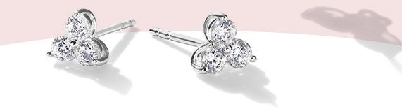 3-Stone Diamond Earrings