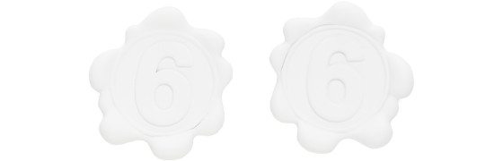 MM6 Maison Margiela - White 6 Earrings