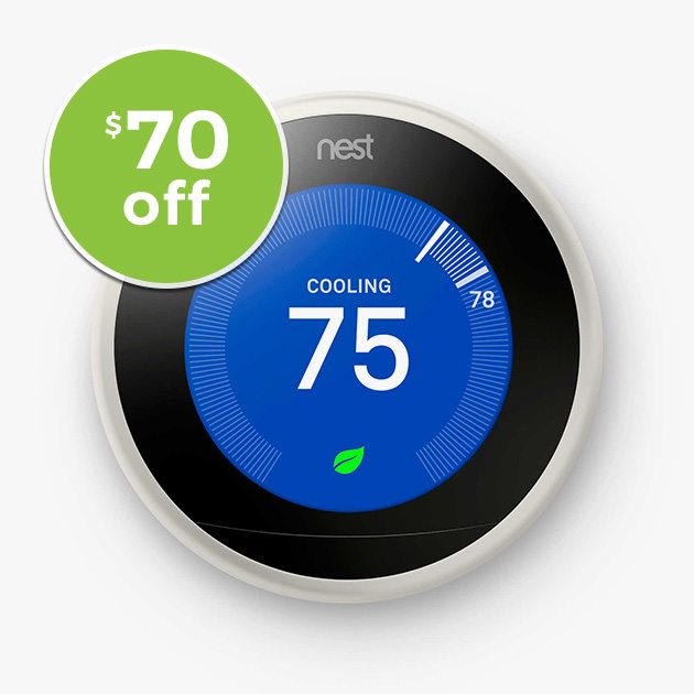 $70 Off Nest Learning Thermostat Third Generation