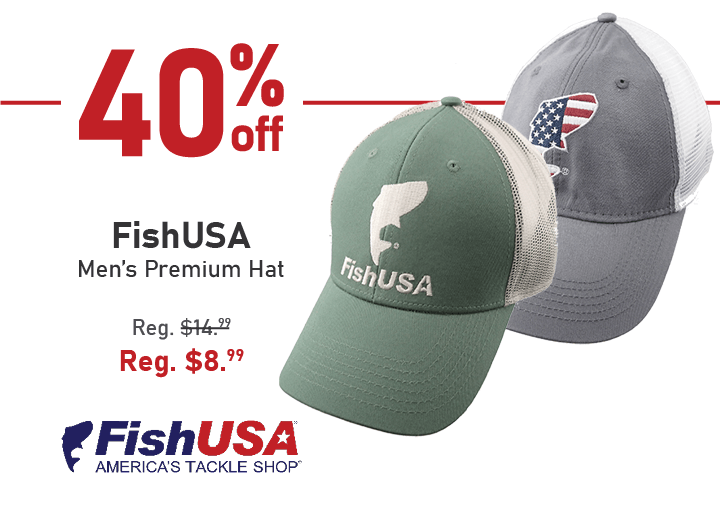 Save 40% on the FishUSA Men's Premium Hat