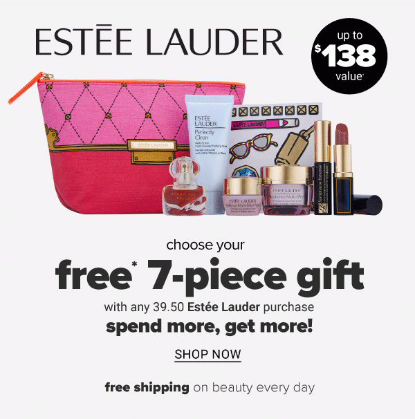 Estee Lauder - Choose your free 7-piece gift with any 39.50 Estee lauder purchase. Shop Now.
