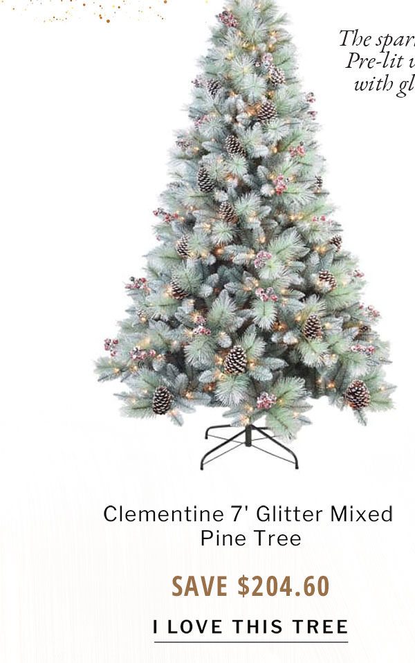 Clementine 7' Glitter Mixed Pine Tree | SHOP NOW