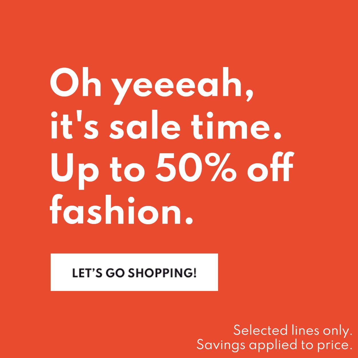 SALE IS HERE