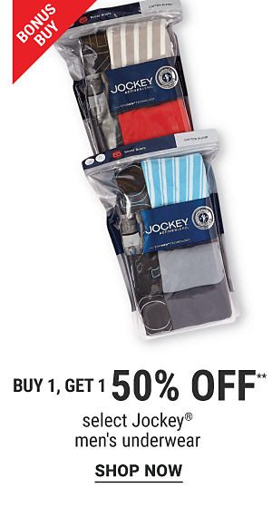 Bonus Buy - Buy 1, get 1 50% off** select Jockey® men's underwear. Shop Now.