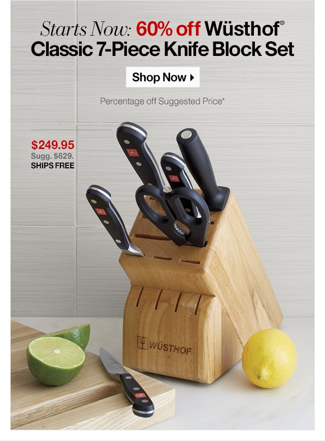 60% off Wüsthof® Classic 7-Piece Knife Block Set