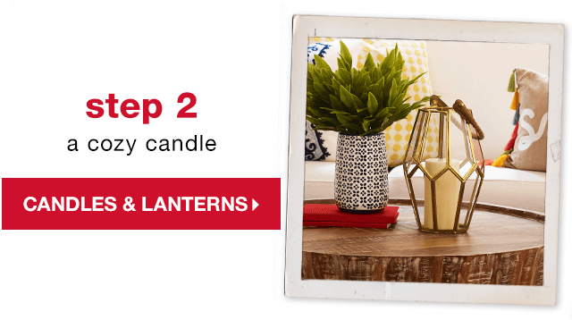 Step 2: A cozy candle - Shop Candles & Lanterns