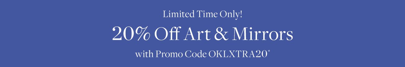 20% off art & mirrors