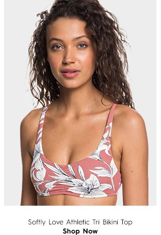 Secondary Left - Softly Love Athletic Tri Bikini Top