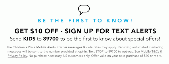 Get $10 Off - Sign Up For Text Alerts