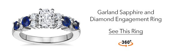 View A Garland Sapphire and Diamond Engagement Ring