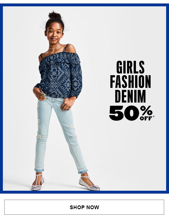 Girls Fashion Denim 50% Off