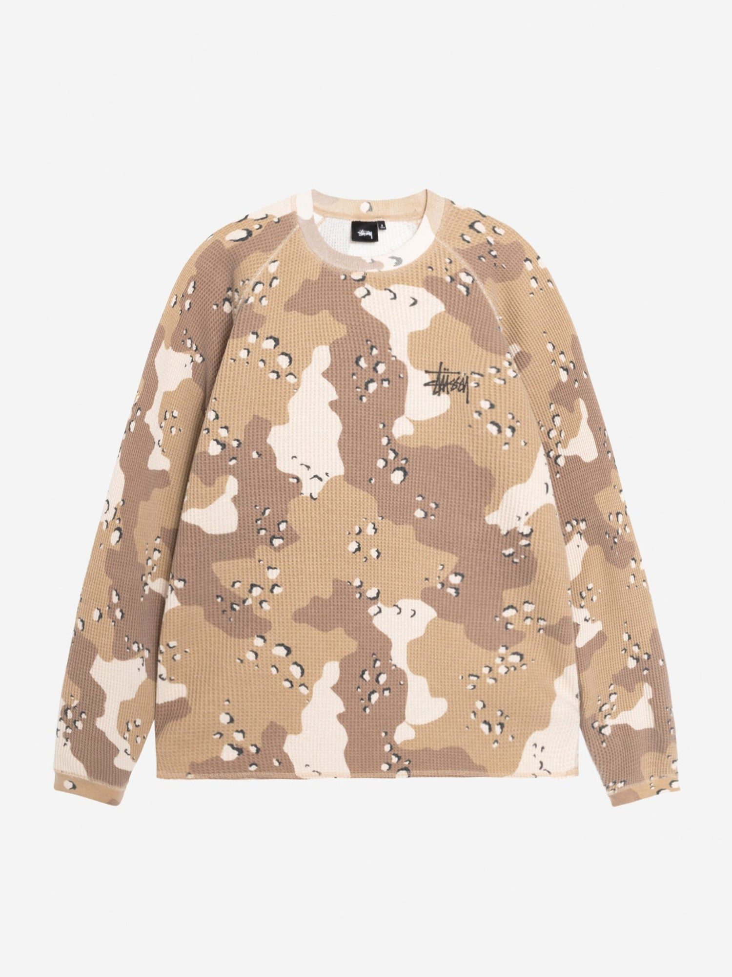 Image of Stussy Raglan Thermal Basic Stock - Desert Camo