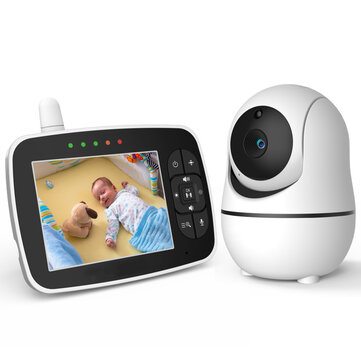 Baby monitor with camera 2.4Ghz 3.5-inch LCD digital screen and night vision camera,Dual-intercom function sound activate